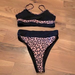 NWT SwimGirls Bandeau Leopard Bikini